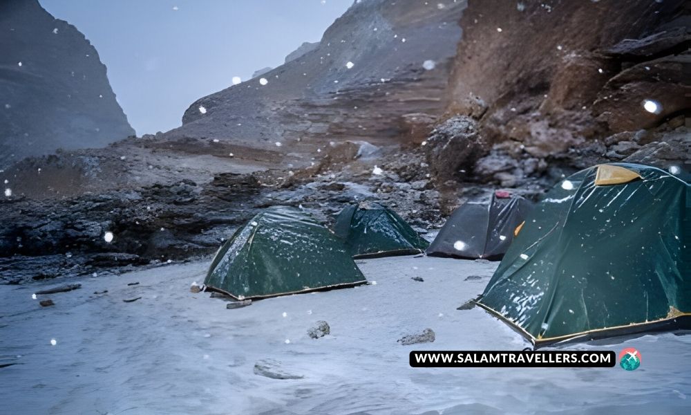 Campsite at Tsomo Paldar - Chadar Trek - Salam Travellers